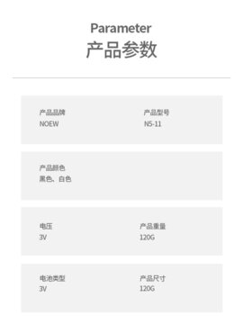產(chǎn)品參數(shù)詳情頁(yè)展示