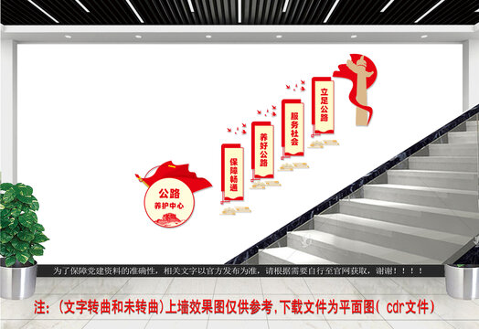公路養(yǎng)護(hù)樓道文化墻
