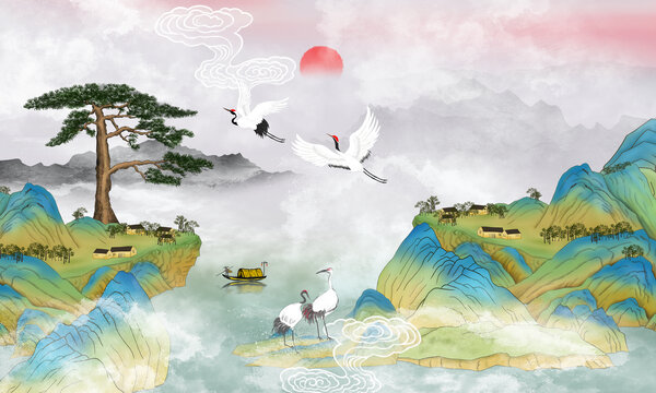 青綠山水畫