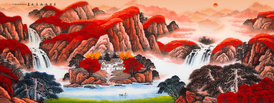 聚寶盆風(fēng)水畫