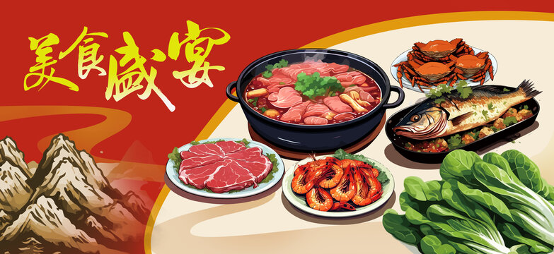 美食插畫