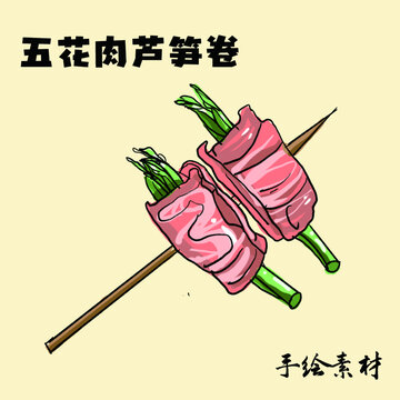 五花肉蘆筍卷