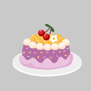 甜品蛋糕插畫