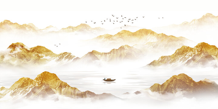 新中式意境山水畫