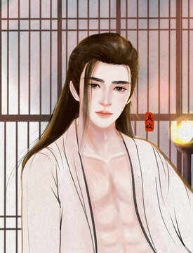 小說場(chǎng)景插圖男版古風(fēng)