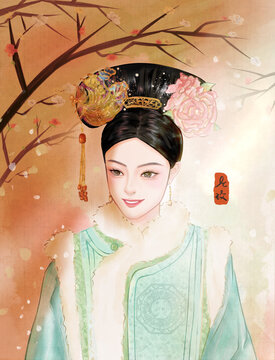 古風(fēng)人物插畫(huà)甄嬛