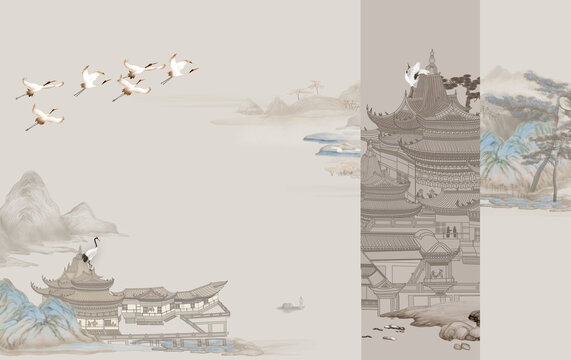 樓閣背景墻