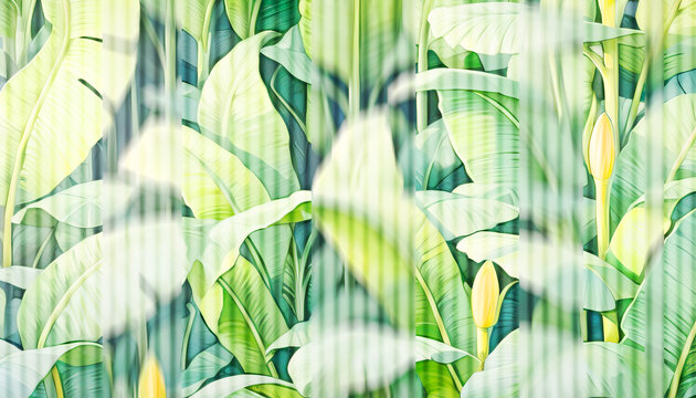 小清新綠色植物背景