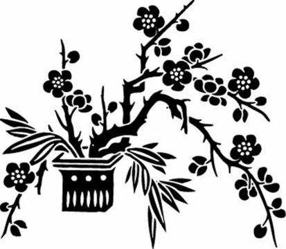 梅花線稿