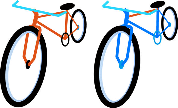 自行車(chē)矢量插畫(huà)免扣元素