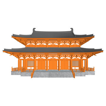 唐式重檐殿堂