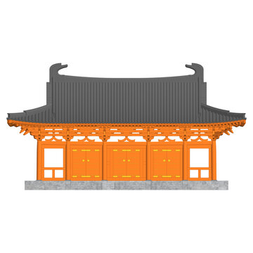 唐式歇山殿堂