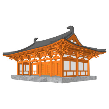 唐式歇山殿堂