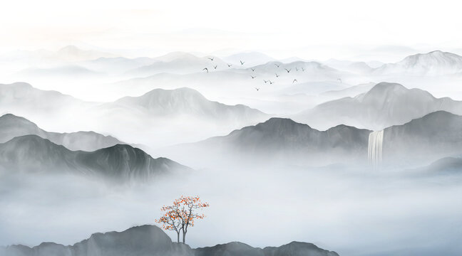 新中式山水畫