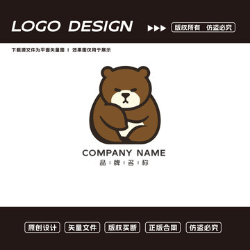 卡通熊logo標志