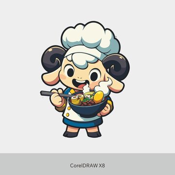 卡通羊肉面