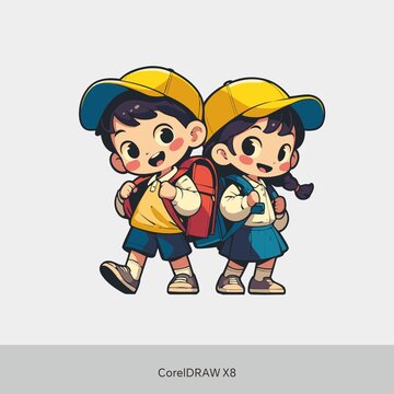 卡通小學(xué)生