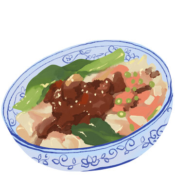 西安美食手繪奤奤面