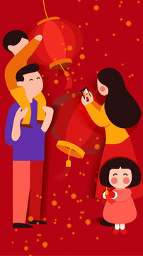 除夕一家人團圓過幸福年