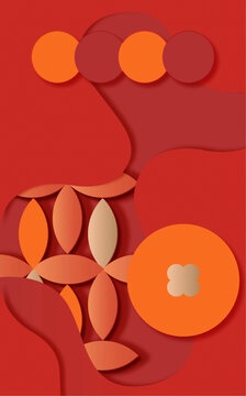 新年紅色時(shí)尚窗花剪紙風(fēng)節(jié)日海報(bào)