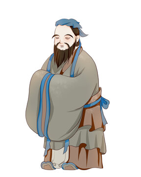 孔子古人插畫