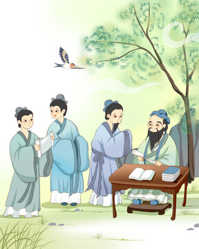 孔子講學(xué)