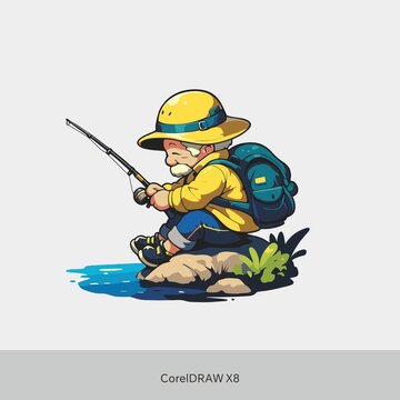 老爺爺釣魚(yú)