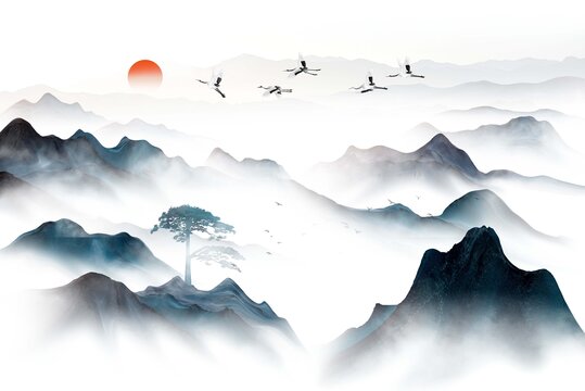 山水迎客松