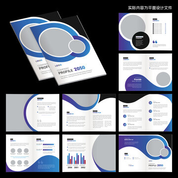 藍(lán)色商業(yè)畫(huà)冊(cè)AI設(shè)計(jì)模板