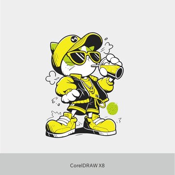 小貓喝奶茶