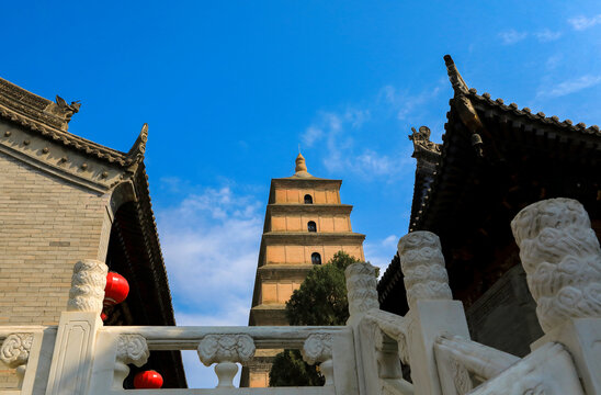 西安大慈恩寺唐代佛塔