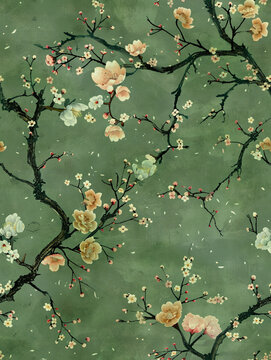 水彩花卉風(fēng)格數(shù)碼印花