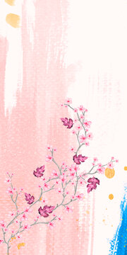 抽象背景花卉印花圖案