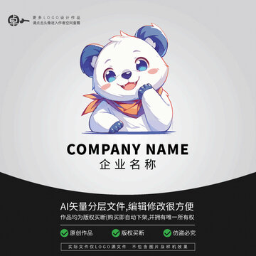 可愛(ài)小熊卡通形象LOGO