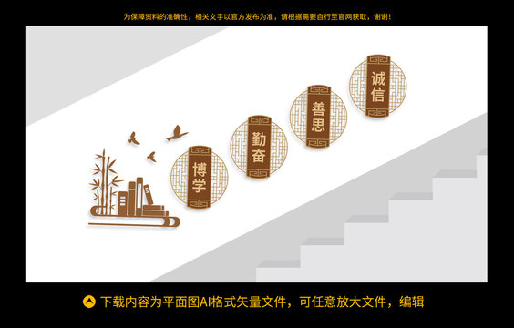 學校樓梯文化墻