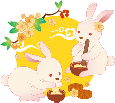 中秋節(jié)月亮上做月餅的兔子傳統(tǒng)