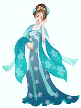 國風(fēng)插畫美女