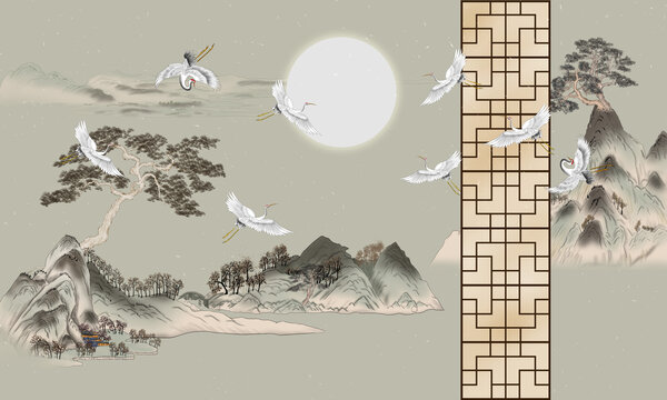 國(guó)潮山水畫(huà)