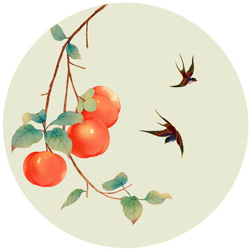 國(guó)風(fēng)柿子