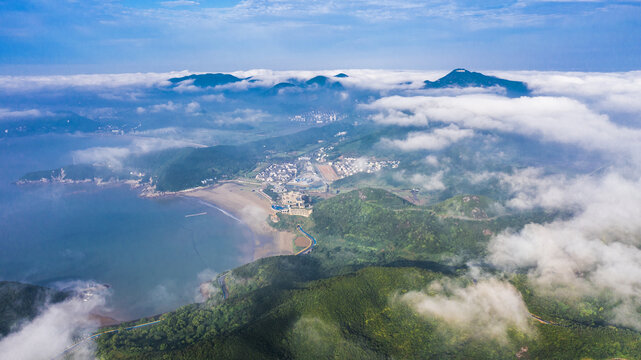 航拍寧波象山半邊山