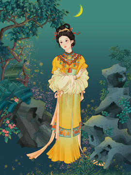 紅樓夢(mèng)包裝十二釵王熙鳳人物插畫