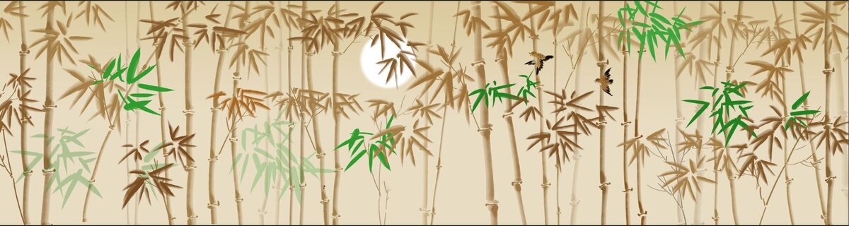 巨幅竹子裝飾畫