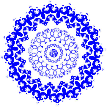 圓形青花圖案
