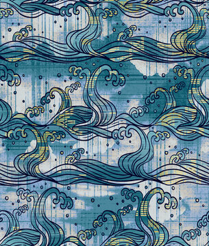 海洋主題滿鋪分色圖案