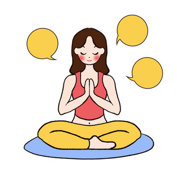 卡通手繪醫(yī)療元素瑜伽免摳素材