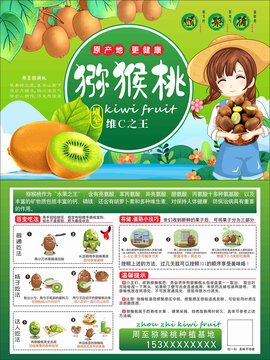 卡通版獼猴桃彩頁樣板