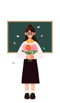 教師節(jié)人物插畫