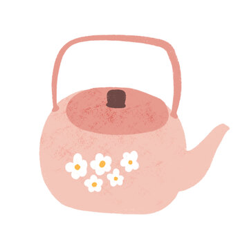 一個粉色茶壺