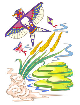 稻田插畫