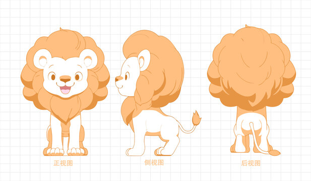獅子三視圖